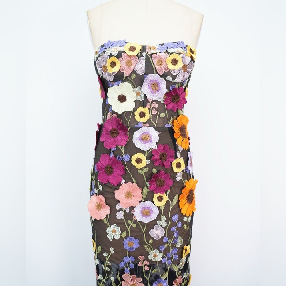 NWOT BRONX AND BANCO BOUQUET MARAYA JASMI NE MAXI DRESS, wedding guest dress - Picture 3 of 15